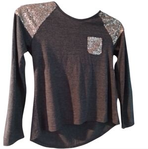 EPIC THREADS GRAY WITH GOLD SEQUINS DESIGNS